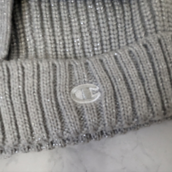 Champion gray hat beanie and glove set New One Size - Picture 3 of 7
